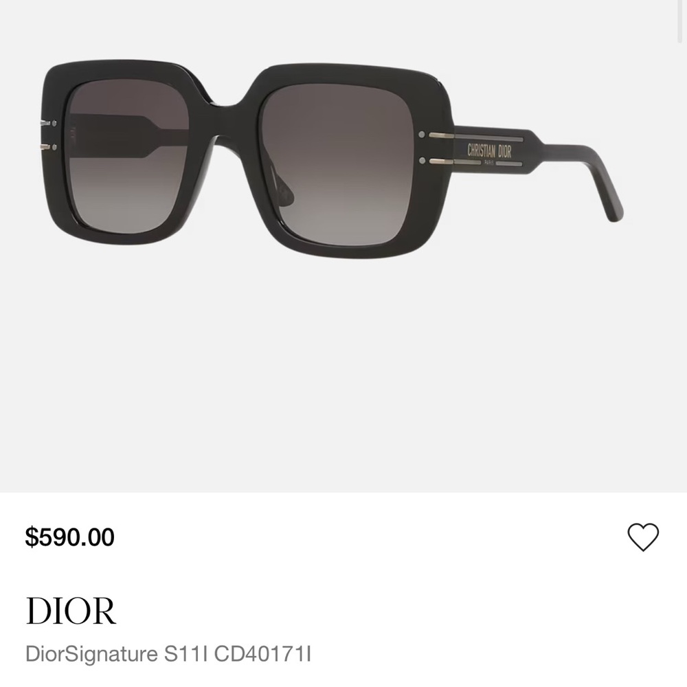 Dior Signature Square Authentic Oversize Black Sunglasses Full inclusion - Picture 4 of 15